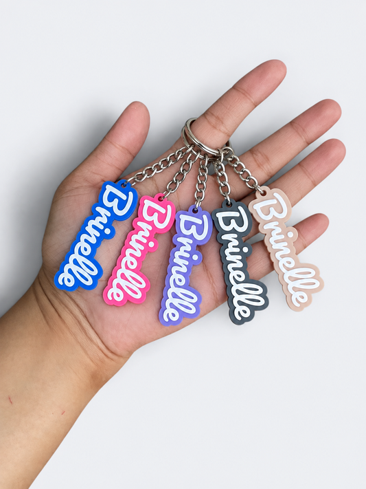 Connected Script Name Keychain