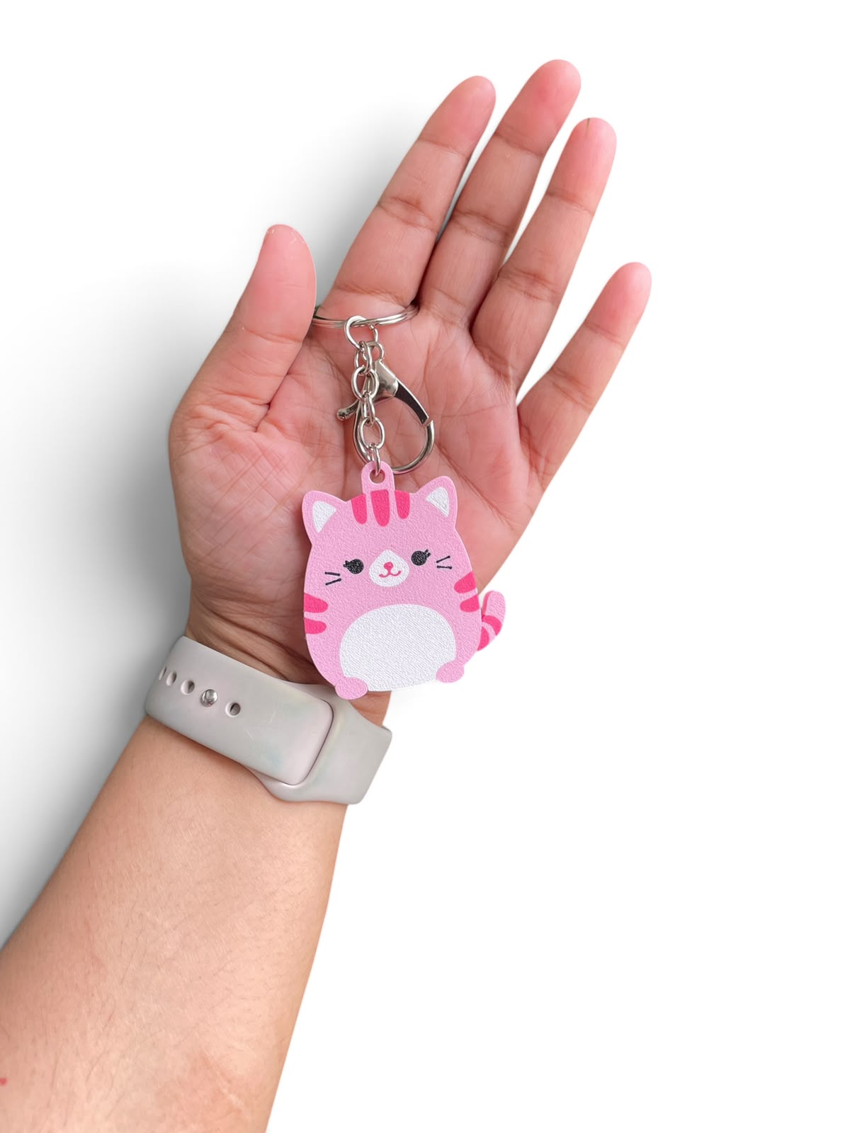 Squishy Pals Pink Cat Keychain