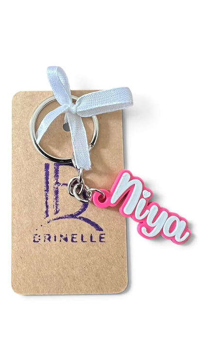 Outlined Name Keychain