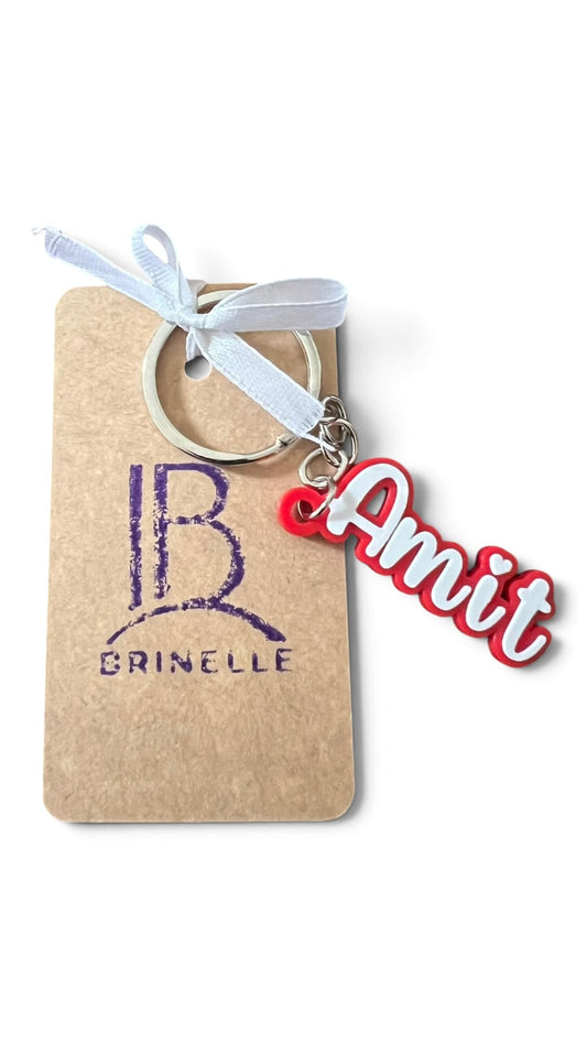 Outlined Name Keychain