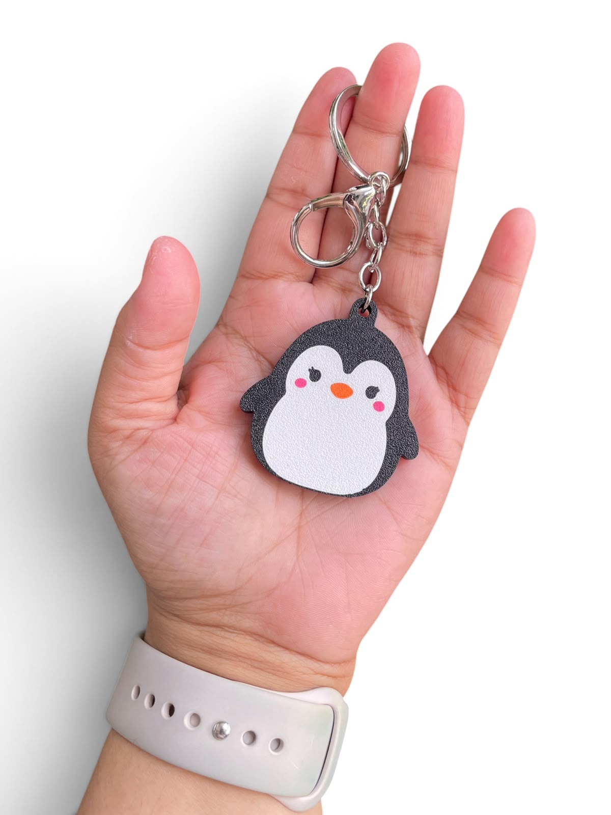 Squishy Pals Black Penguin Keychain